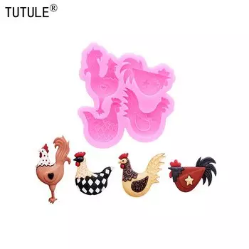 Силиконовая форма для выпечки курочек