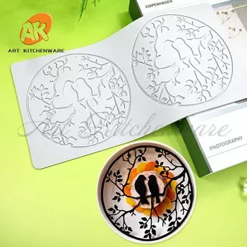 Силиконовая кружевная форма для торта