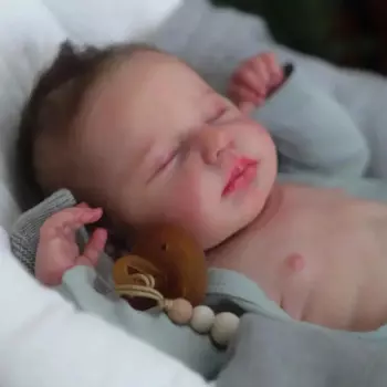 Силиконовая кукла 50 см Reborn LoulouSleeping, куклы для новорожденных с укорененными волосами, ручная роспись, куклы Mueca Reborn Bebe