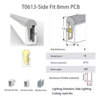 Силиконовая трубка для светодиодной ленты Xnbada