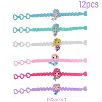 Силиконовые браслеты Русалочка WEIGAO 12 шт.