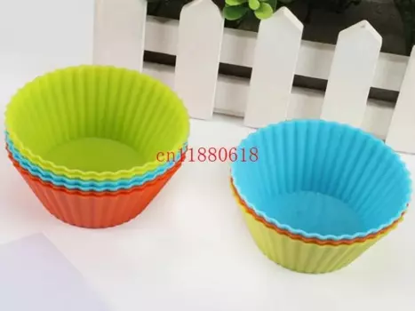 Силиконовые Формочки Круглой Формы для кексов, 500 шт./лот, бесплатная доставка