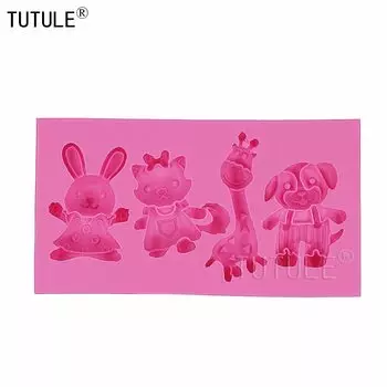 Силиконовые формы для кексов Животные