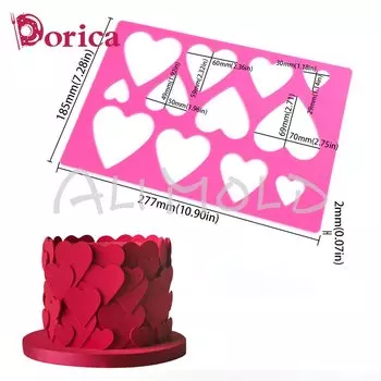 Силиконовые формы для шоколада и печенья в форме сердца Dorica