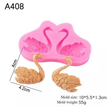 Силиконовые формы для торта белые лебеди