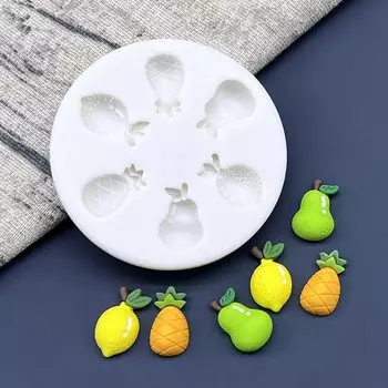 Ананас, груша, лимон, силиконовая форма для сахарного ремесла, инструменты для смолы, шоколадный кекс, инструменты для выпечки помадки, инструменты для украшения торта