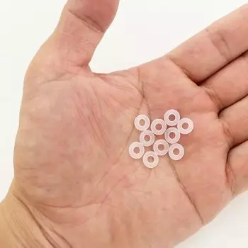 Силиконовые кольца EPSolid, белые, 7x1,9 мм, 10 шт.