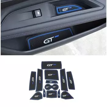 Силиконовые коврики для дверных канавок, коврики для чашек, нескользящий коврик для Peugeot 3008 5008 GT 2016 2017 2018 2019 2020 2021 2022 2023 Автомобильные аксессуары