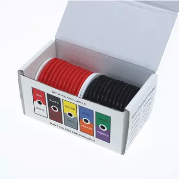 Высококачественный силиконовый гибкий провод в цветной упаковке «сделай сам», 12AWG 14AWG 16AWG 18AWG 20AWG 22AWG 24AWG 26AWG 28AWG 30AWG силиконовый кабель