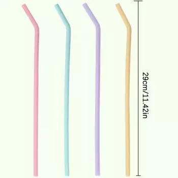 Силиконовые трубочки для напитков TPXCKz, 4 штуки