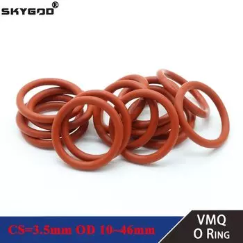 Силиконовые уплотнительные кольца 10 шт. Red 3.5mm