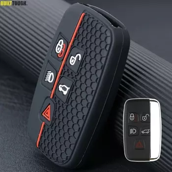 Силиконовый 5-кнопочный чехол для автомобильного ключа, защитный чехол для Land Rover Discovery 4 Freelander 2 Range Rover Evoque 2018 2017 2016