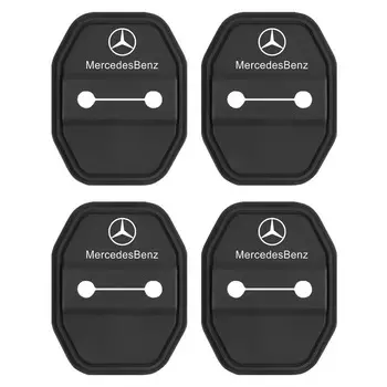 Силиконовый автомобильный дверной замок с пряжкой, защитный чехол, буферный амортизатор, накладка для Mercedes Benz AMG W204 W205 W203 W211 W212 GLA