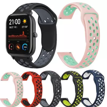 Силиконовый браслет для Amazfit GTS 2 2e GTS2 Mini GTR, 42 мм, 47 мм, GTR2, 2e, stratos 2/3, 20 мм, 22 мм, для спортивных часов Amazfit ремешок bip