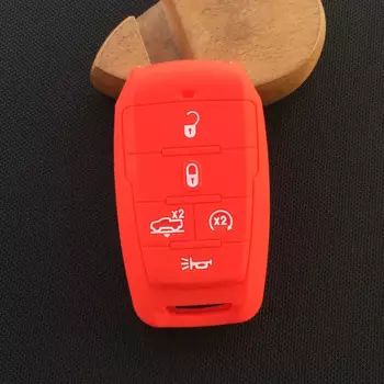 Силиконовый чехол для автомобильного ключа, чехол, Обложка, Набор держателей для Dodge Ram 1500 19-2020 Longhorn 5 кнопочный ключ