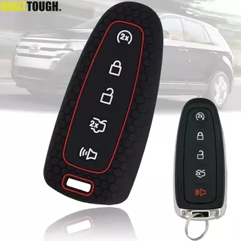 Силиконовый чехол для автомобильного ключа, чехол для Ford Expedition C-Max Edge Explorer, титановый Taurus Focus Escape, автоаксессуары