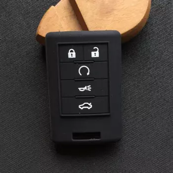 Силиконовый чехол для автомобильного ключа, чехол для Cadillac CTS XTS DTS SRX 2013-2014 ATS Escalade, 5 кнопок, аксессуары для умных ключей