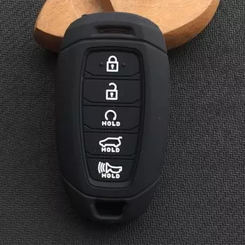 Силиконовый чехол для автомобильного ключа для Hyundai Palisade 2021 Ix35 Tucson Accent Santa Fe Solaris ELANTRA Azera, 5 кнопок, аксессуары для ключей