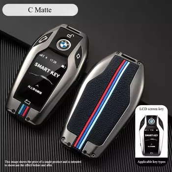 Силиконовый чехол для автомобильного ключа из углеродного волокна со светодиодным дисплеем для BMW 5 7 серии G11 G12 G30 G31 G32 i8 I12 I15 G01 X3 G02 X4 G05 X5 G07 X7