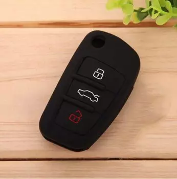 Силиконовый чехол для автомобильного ключа подходит для Audi a1 a3 a4 a5 a6 a7 a8 r8 Tt s5 s6 s7 s8 Sq5 q5 q7 Rs5 складной флип-брелок с дистанционным управлением