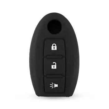 Силиконовый чехол для автомобильного ключа с 3 кнопками для Nissan Teana X-Trail Qashqai Livina Sylphy Tiida Sunny March Murano Geniss Juke Almera