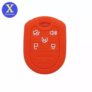 Силиконовый чехол для автомобильного ключа Xinyuexin, брелок для FORD Expedition Mustang F150 F250-350, супер Duty, 5-кнопочные автомобильные аксессуары