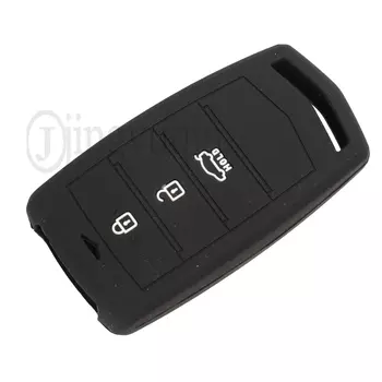 Силиконовый чехол для автомобильного ключа, защитная сумка, держатель, карманный чехол для Hyundai Genesis G90 G80, 4-кнопочный брелок, автомобильные аксессуары