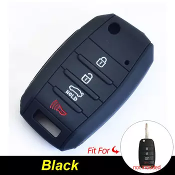 Силиконовый чехол для автомобильных ключей для Kia Rio Sportage Soul Sedona Optima Sorento Forte, складной держатель для брелка, защитный чехол для пульта дистанционного управления