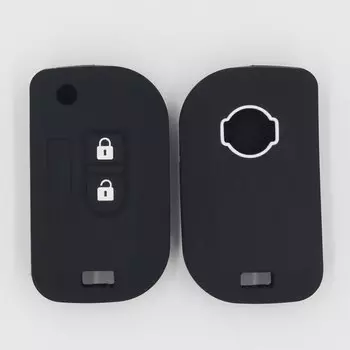 Силиконовый чехол для автомобиля с 2 кнопками, складной защитный чехол для ключа для Nissan Micra K12 Note Navara Qashqai PATHFINDER без ключа