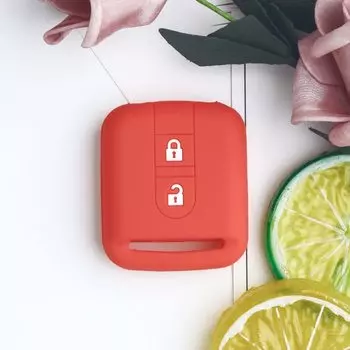 Силиконовый чехол для дистанционного автомобиля KEYYOU для Nissan Qashqai Micra Navara Almera Note 350Z Pathfinder, резиновый брелок с 2 кнопками