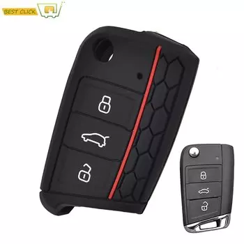 Силиконовый чехол для ключа VW Polo Golf 7 для Skoda Octavia Kodiaq Karoq для SEAT Ateca Leon, чехол, оболочка 2016 2017 2018 2019