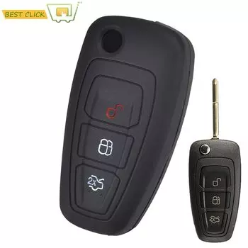 Силиконовый чехол для ключей для Ford Ranger C-Max S-Max Focus Galaxy Mondeo Transit Tourneo Custom Keyless Fob Shell Protector