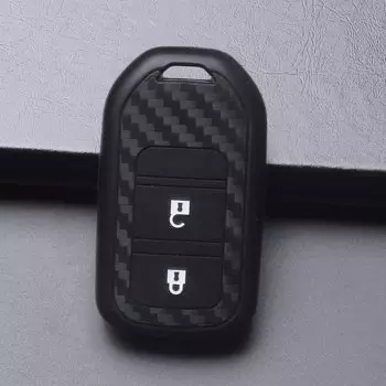 Силиконовый чехол для ключей jingyuqin из углеродного волокна, чехол для Honda Vezel city civic Jazz BRV BR-V HRV, подходит для дистанционного ключа, куртка для автомобиля