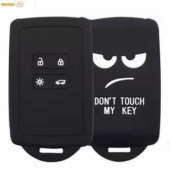 Силиконовый чехол для ключей с 4 кнопками для Renault Koleos Kadjar Megane Talisman Captur Espace Clio, брелок для ключей, корпус 2018 2019