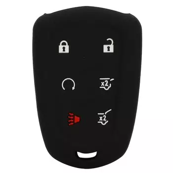 Силиконовый чехол Jingyuqin для автомобильного ключа с дистанционным управлением, чехол для Cadillac Escalade 2015-2016, 6 кнопок, цветная защита, без логотипа