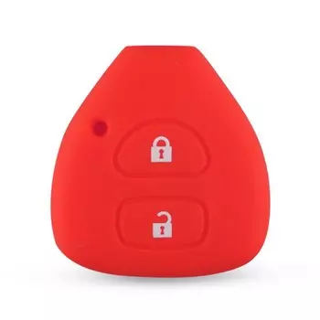 Силиконовый чехол KEYYOU для автомобильного ключа, чехол для TOYOTA Corolla Hilux Vitz Rav4 Aqua Camry, чехол с 2 кнопками для дистанционного ключа, чехол, чехол, держатель сумки