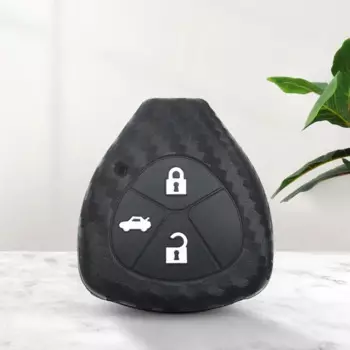 Силиконовый чехол KEYYOU для ключа из углеродного волокна, оболочка для Toyota Yaris Tarago Camry Corolla RAV4 Crown Avalon Venza