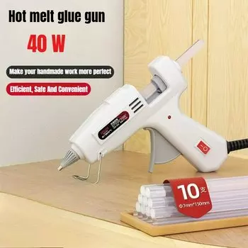 Силиконовый пистолет мощностью 100 Вт/150 Вт с клеевыми палочками 11 мм, клеевой пистолет 40 Вт для 7 мм, электрический тепловой пистолет для дома для ремонта