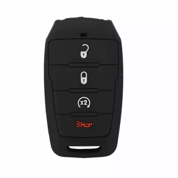 Силиконовый резиновый чехол для автомобильного ключа Xinyuexin, чехол для Dodge RAM 1500 Limited LongHorn 2019 2020, 4 защитные кнопки для ключей