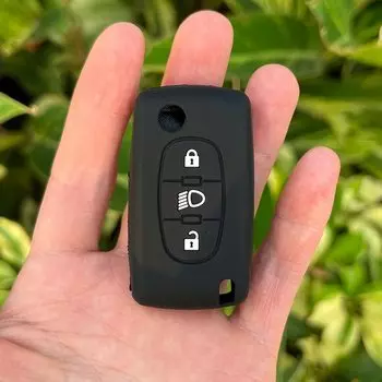 Силиконовый резиновый чехол для автомобильного ключа, защитный чехол для Citroen C2, C4, C5, Picasso, Xsara, C5, C6, C8, складные аксессуары для ключей с 3 кнопками