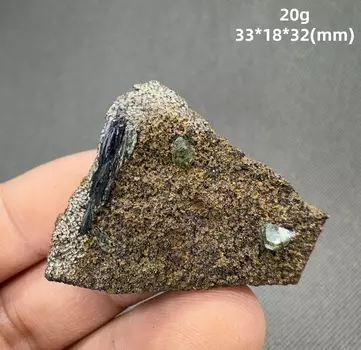 Симбиит Людлалит и вивианит с кварцем и камнями QIANCHUAN