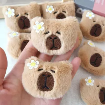 Симпатичная мультяшная брошь капибара Модная Кукла Плюшевая брошь пушистые мягкие рюкзаки подвеска Украшение