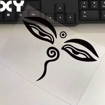 Символ мира Будда-глаз Автомобильная наклейка для Заднего ветрового стекла и любого места кузова автомобиля