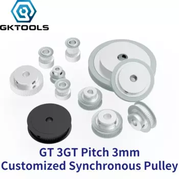 Синхронный шкив GKTOOLS GT 3GT с высоким крутящим моментом, шагом 3 мм, колесная шестерня, производитель настраиваемых всех видов ремней зубчатого шкива 3GT