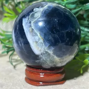 Синий хрустальный флюорит шар DriB