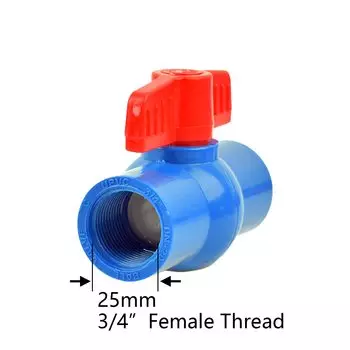 Синий шаровой кран из ПВХ 20-50 мм