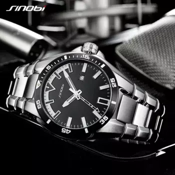 SINOBI 2018 мужские ударные деловые часы, стальные мужские модные военные наручные часы, мужские светящиеся наручные часы, мужские часы saat