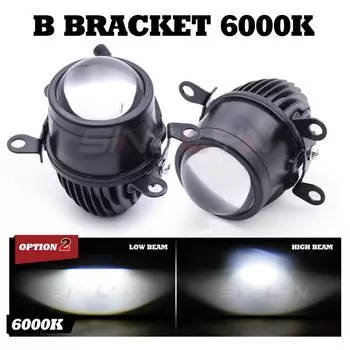 Sinolyn 2,0 дюйма Bi светодиодный Противотуманные фары 6000K 3000K, противотуманные линзы, проектор для автомобилей, универсальное искусственное модифицирование автомобиля птф светодиодные противотуманные фары led