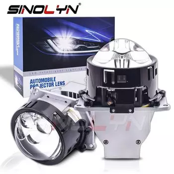 Sinolyn, 3 дюйма, 65 Вт, 300 00 лм, Bi светодиодный, линзы проектора, гиперболоидные, для головного света автомобиля для Hella 3R G5 Retrofit bi led линзы лед лампы для авто линзы в фары автомобиля светодиодные линзы