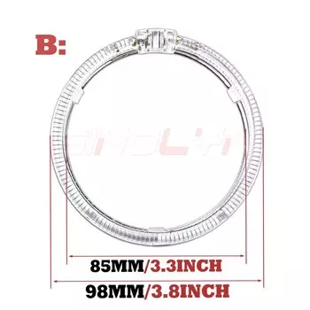 Sinolyn глаза ангела 80 мм 98 мм круглый восьмиугольный квадратный переключатель DRL для кожух белый желтый кольцевой свет гало автомобисветильник свет s-тюнинг